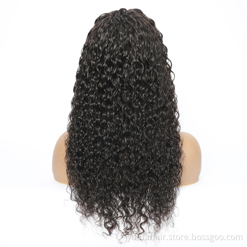 150% Density Transparent Lace Closure Wig 4x4 5x5 6x6 Deep Wave HD Frontal Closure Wig Raw Virgin Human Hair Lace Closure Wig